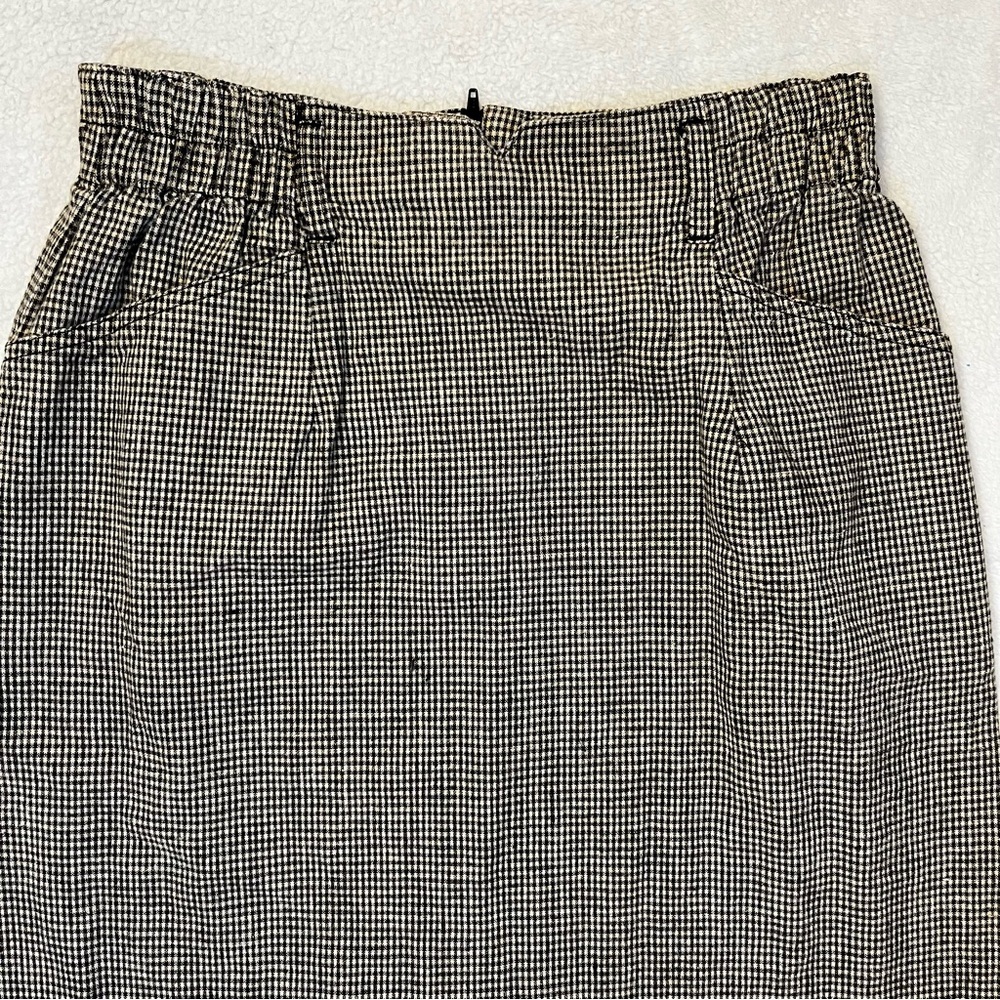 Vintage Peddlers HighWaisted Skirt Gray and White Houndstooth 9/10 - Picture 2 of 12